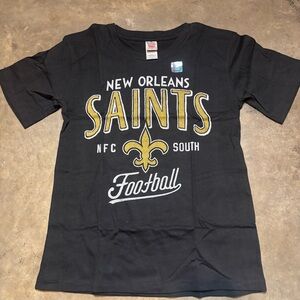 Junk Food New Orleans Saints Black Gold NFL t-shirt Womens Large